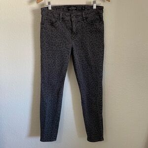 Lucky Brand Charcoal Leopard Skinny Jeans